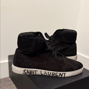 Saint Laurent Black Suede High-Tops